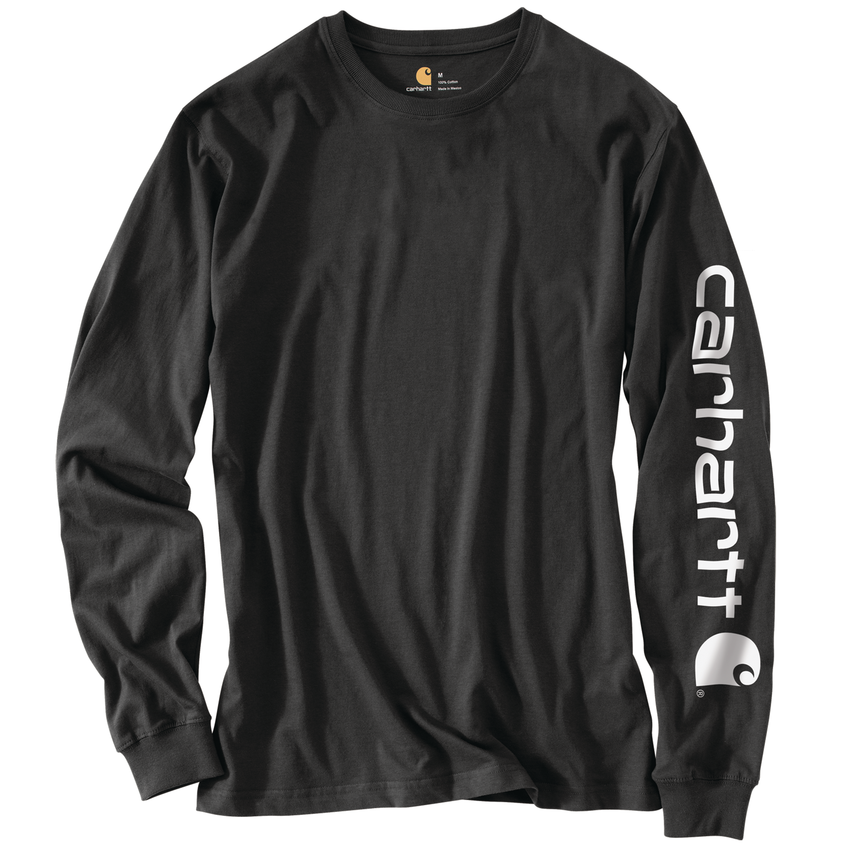 Picture of Carhartt K231 Mens Loose Fit Heavyweight Long-Sleeve Logo Sleeve Graphic T-Shirt