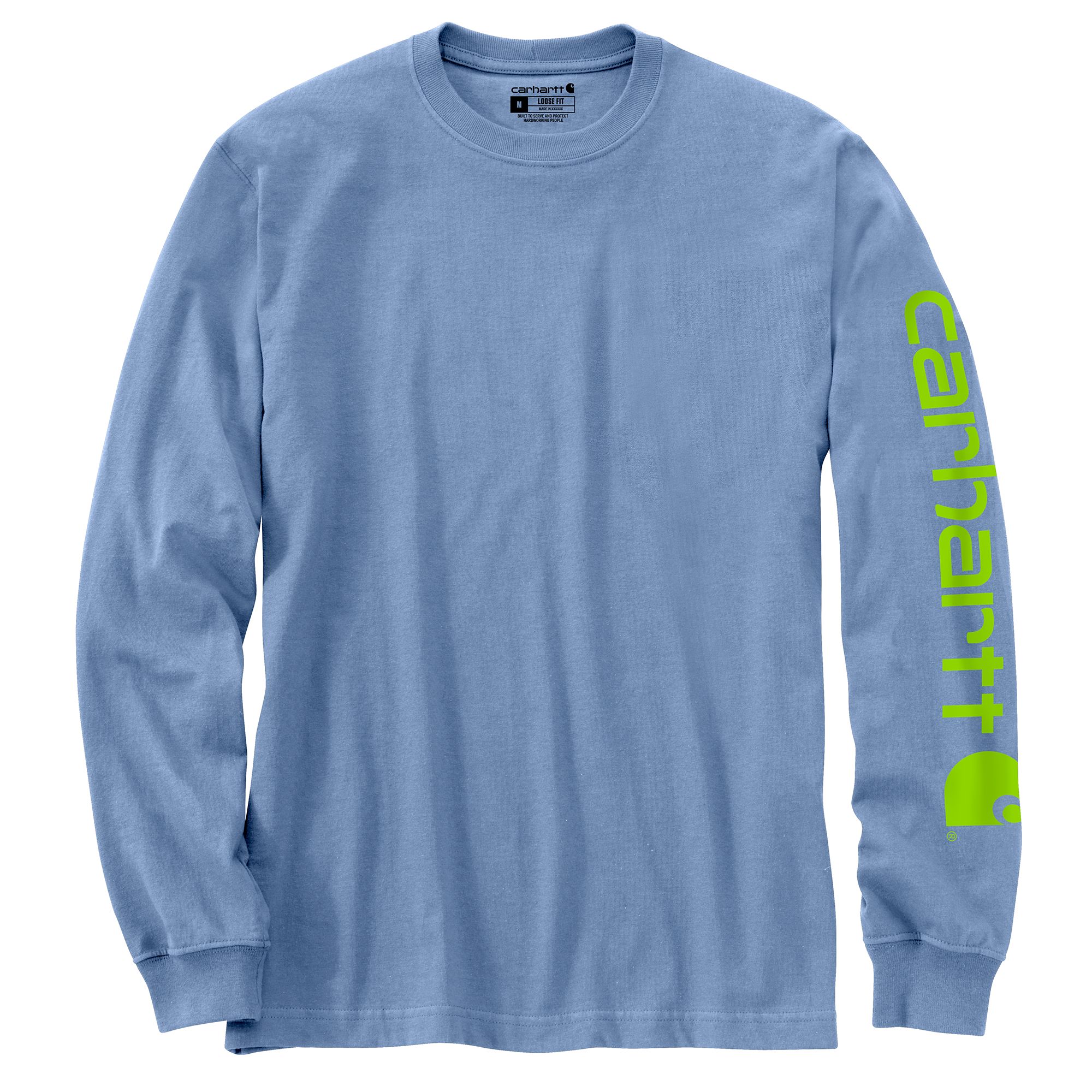 Picture of Carhartt K231 Mens Loose Fit Heavyweight Long-Sleeve Logo Sleeve Graphic T-Shirt