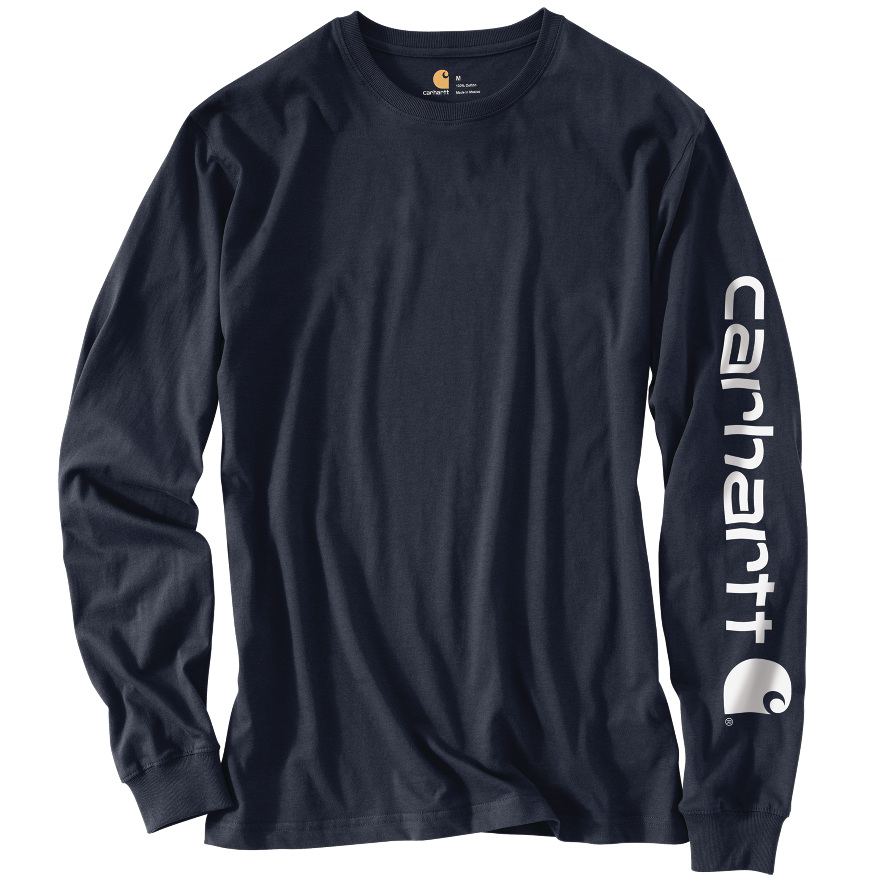 Picture of Carhartt K231 Mens Loose Fit Heavyweight Long-Sleeve Logo Sleeve Graphic T-Shirt