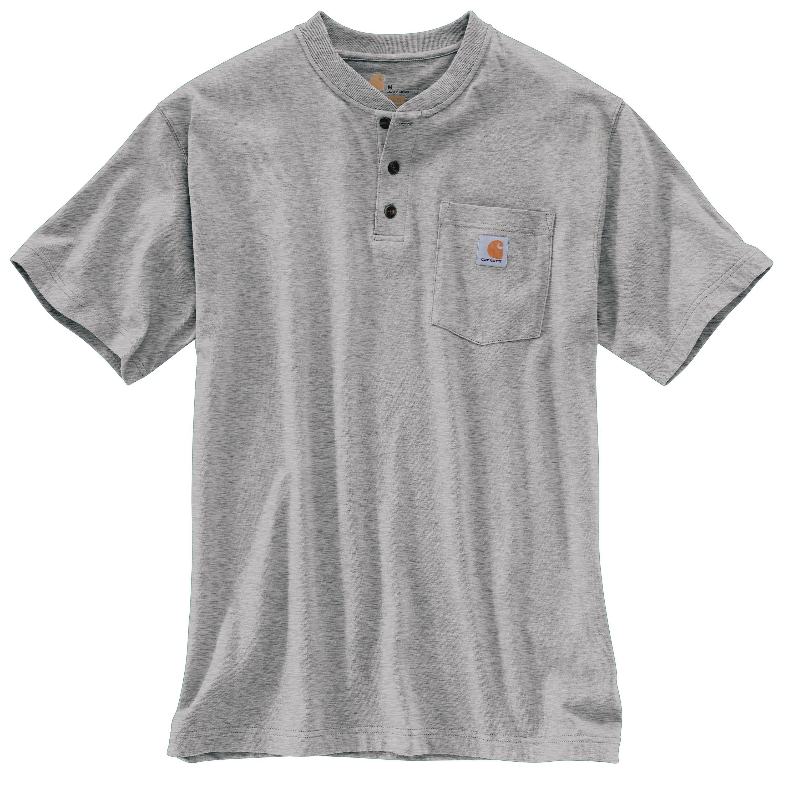 Picture of Carhartt K84 Mens Loose Fit Heavyweight Short-Sleeve Pocket Henley T-Shirt
