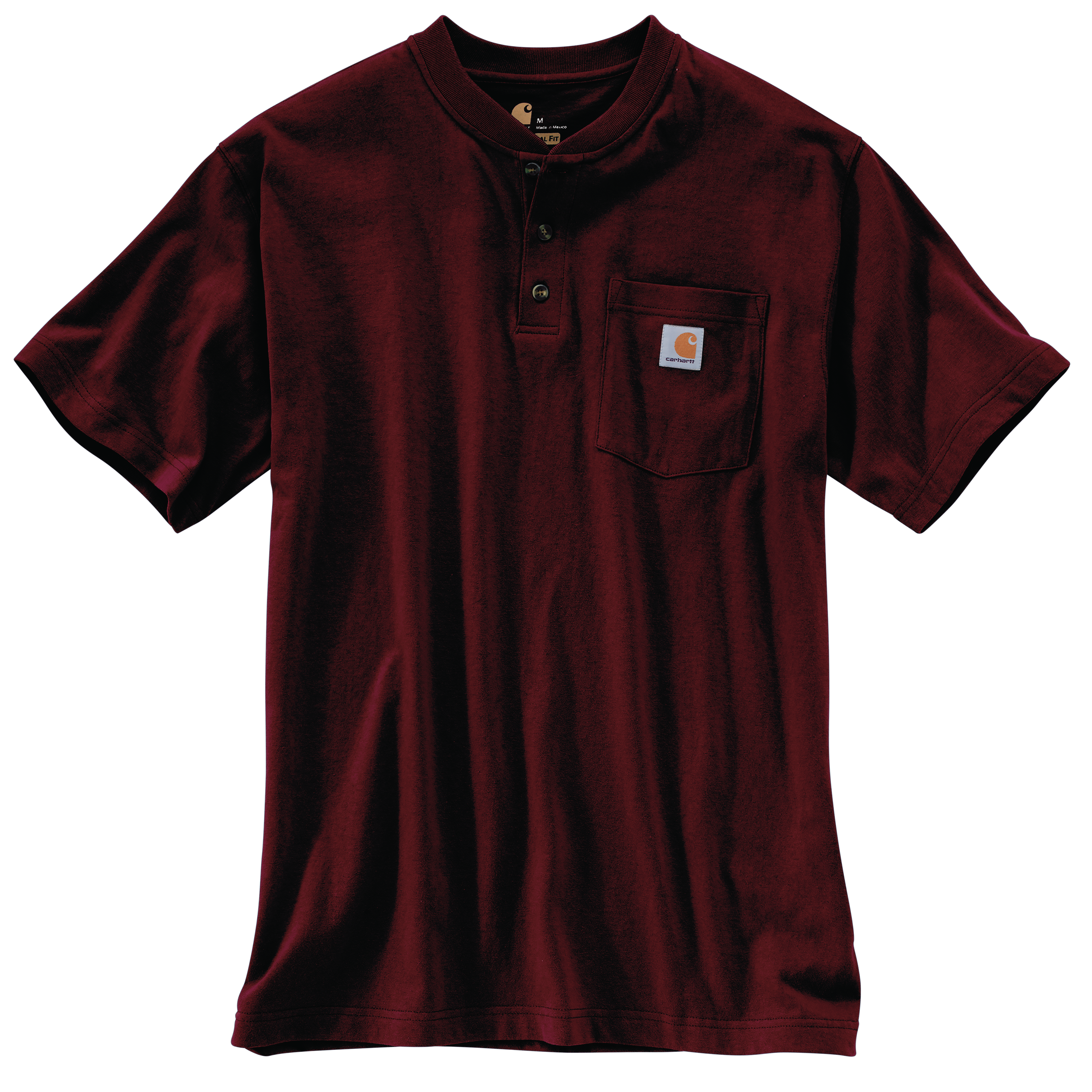 Picture of Carhartt K84 Mens Loose Fit Heavyweight Short-Sleeve Pocket Henley T-Shirt