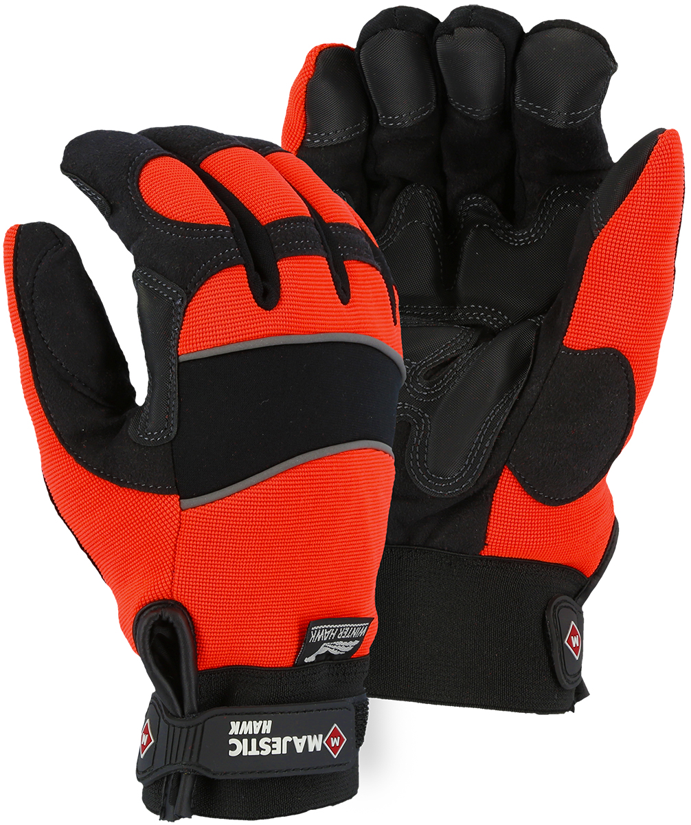 Picture of Majestic 2145HOH Winter Lined Mechanics Glove with Hi-Viz Knit Back