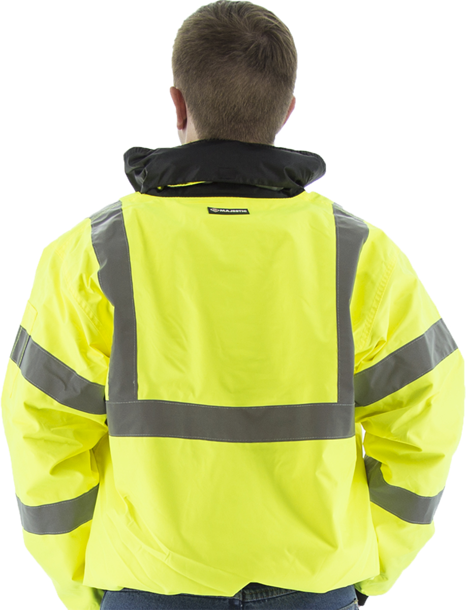 Picture of Majestic 75-1301 Hi-Viz Waterproof Jacket with Fleece Liner, ANSI 3