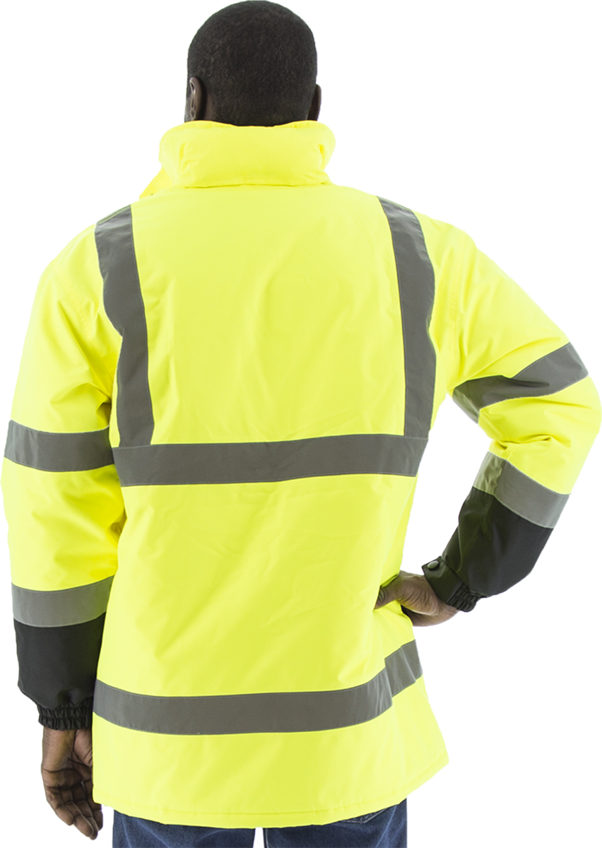 Picture of Majestic 75-1303 Hi-Viz Waterproof Parka with Fleece Lining, ANSI 3