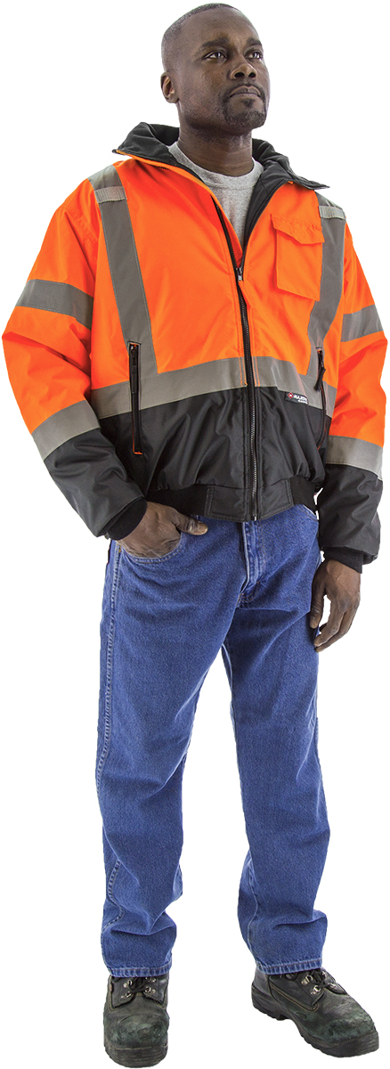 Picture of Majestic 75-1314 Hi-Viz Waterproof Jacket with Quilted Liner, ANSI 3