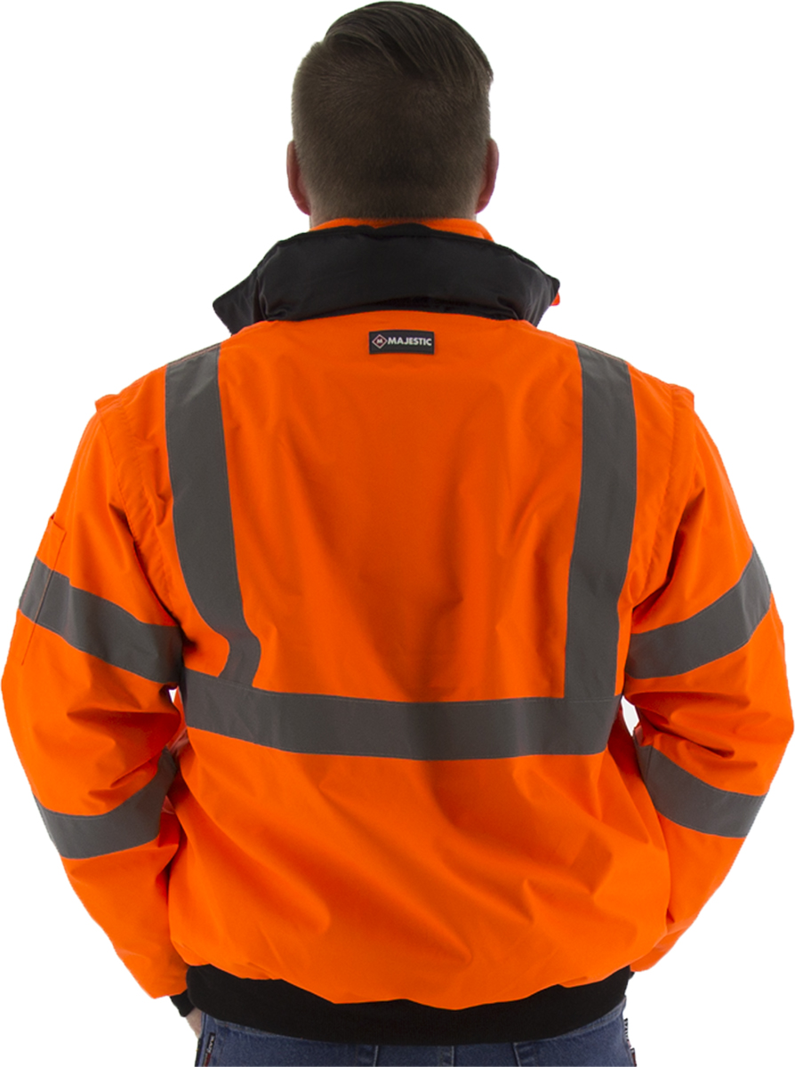 Picture of Majestic 75-1382 Hi-Viz 8-in-1 Waterproof Jacket w Hi-Viz Liner, ANSI 3