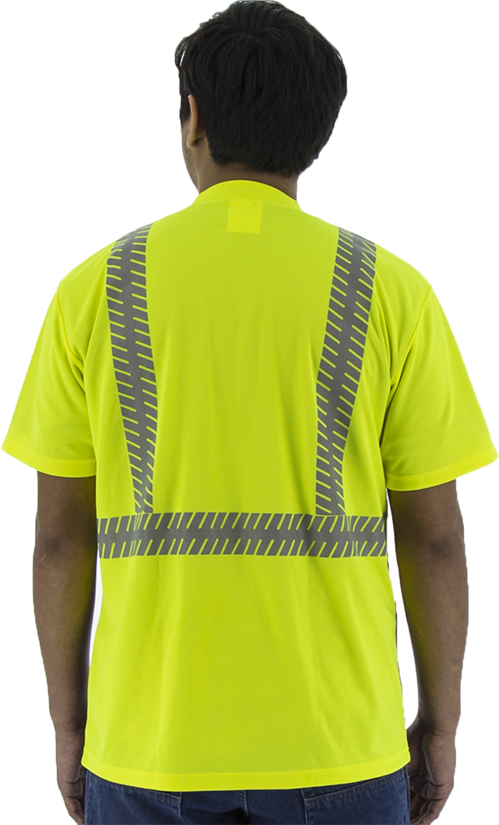 Picture of Majestic 75-5215 Hi-Viz Shirt with Reflective Chainsaw Striping, ANSI 2