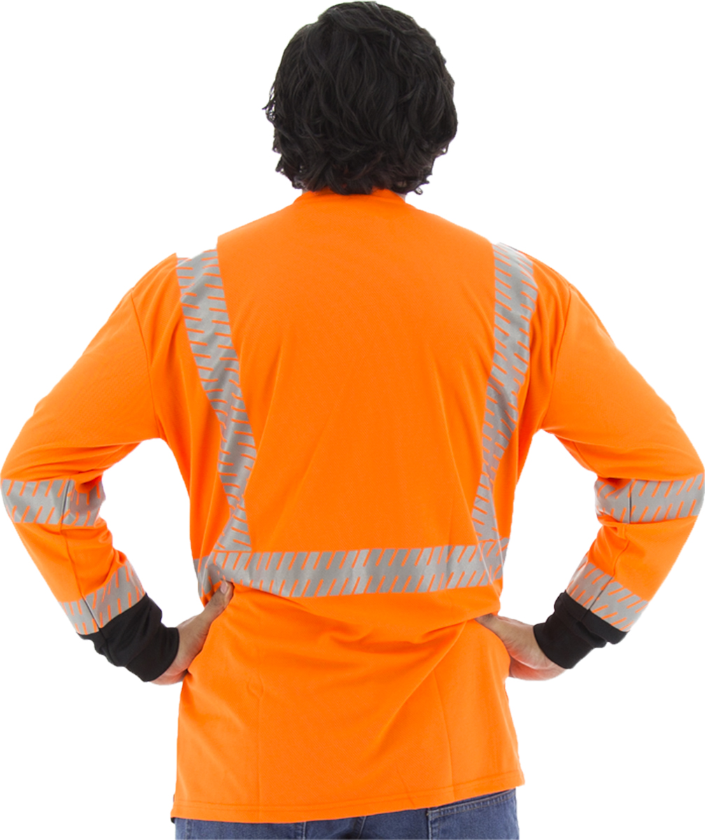 Picture of Majestic 75-5258 Hi-Viz Shirt with Reflective Chainsaw Striping, ANSI 2