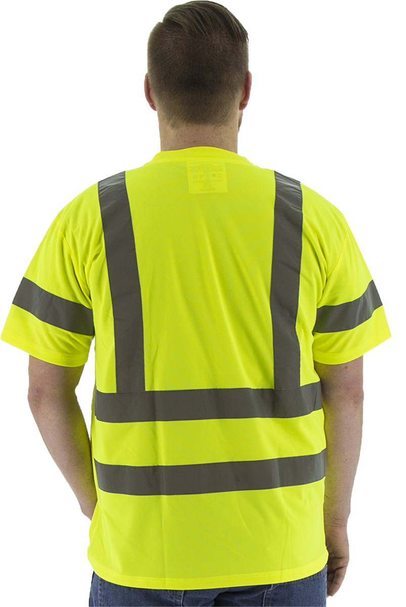 Picture of Majestic 75-5305 Hi-Viz Short Sleeve Shirt, ANSI 3