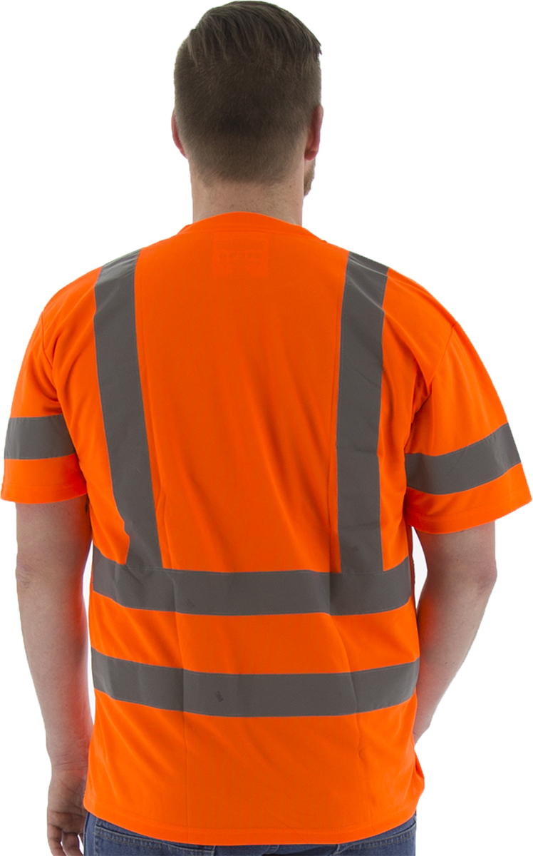 Picture of Majestic 75-5306 Hi-Viz Short Sleeve Shirt, ANSI 3