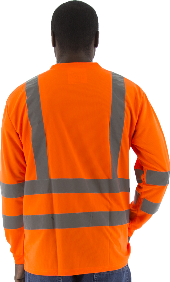 Picture of Majestic 75-5356 Hi-Viz Long Sleeve Shirt, ANSI 3