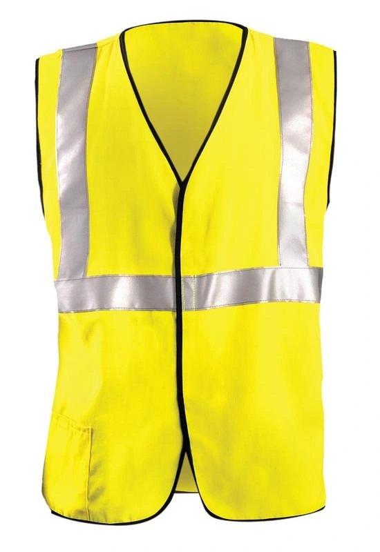 Picture of Occunomix LUX-HRC2FR FLAME RESISTANT SINGLE STRIPE HALF SLEEVE SOLID VEST *