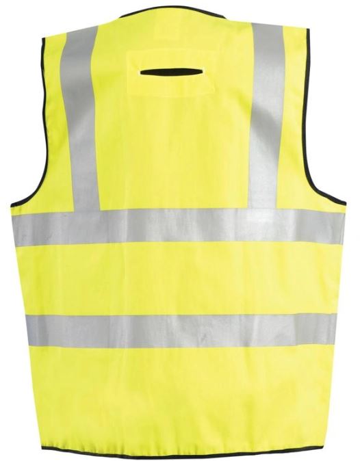 Picture of Occunomix LUX-SSCFGFR FLAME RESISTANT DUAL STRIPE SOLID VEST w/D-RING ACCESS *