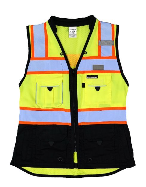 Picture of Kishigo S5021 Premium Black Series Women's Heavy Duty Surveyors Vest
