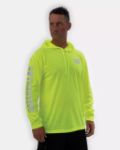 Picture of CAT 1510568 HI-VIS UPF HOODED BANNER L/S TEE