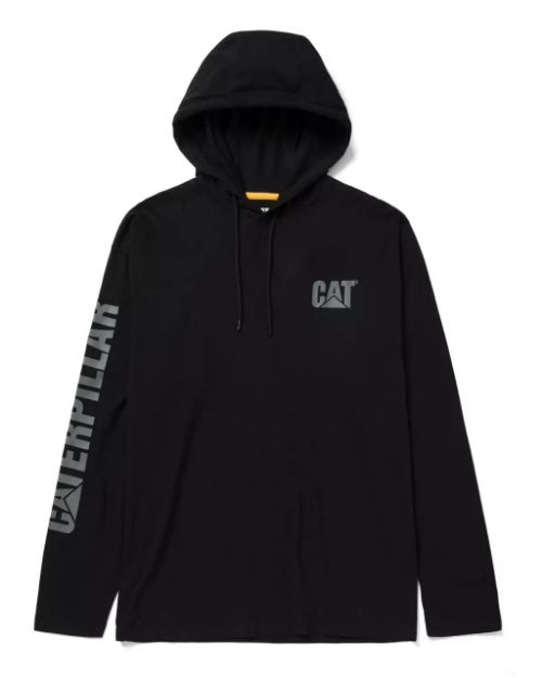 Picture of CAT 1510425 UPF HOODED BANNER L/S TEE
