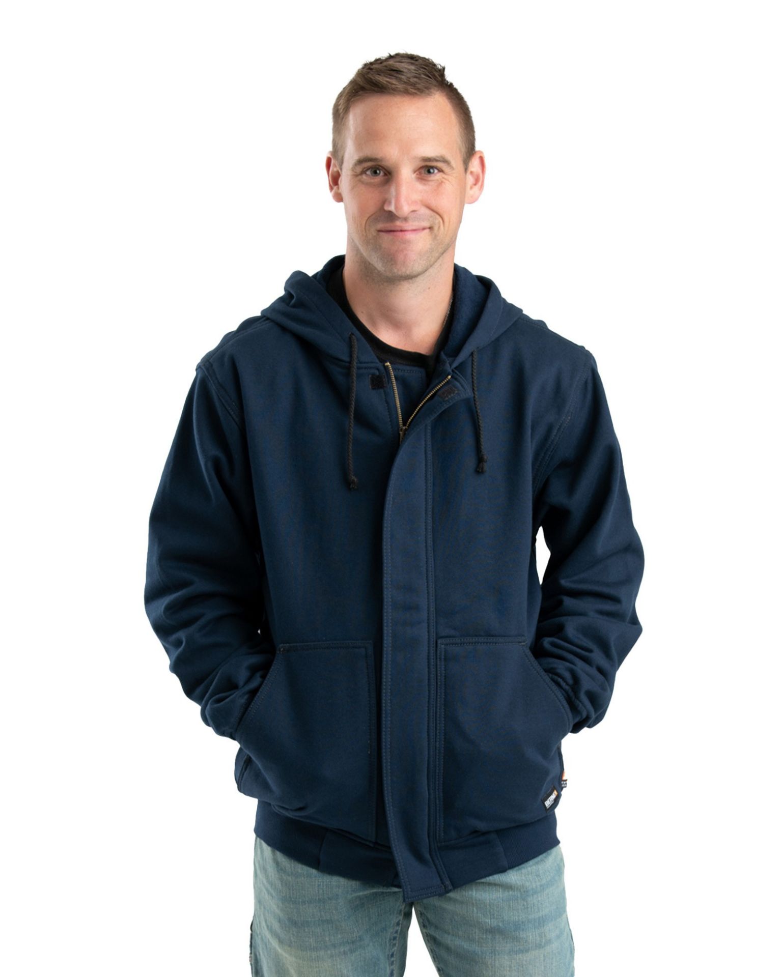 Picture of Berne  FRSZ19 Flame Resistant Zippered Front NFPA 2112 Hooded Sweatshirt