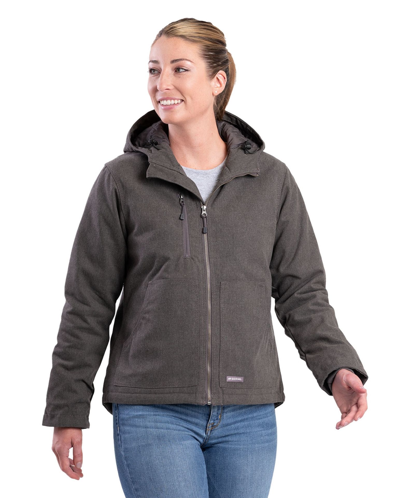 Picture of Berne  WHJ65 Women's Heathered Duck Hooded Jacket