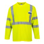 Picture of Portwest S191 Hi-Vis Long Sleeve Pocket T-Shirt