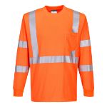 Picture of Portwest S192 Hi-Vis Long Sleeve Ribbed Cuff T-Shirt