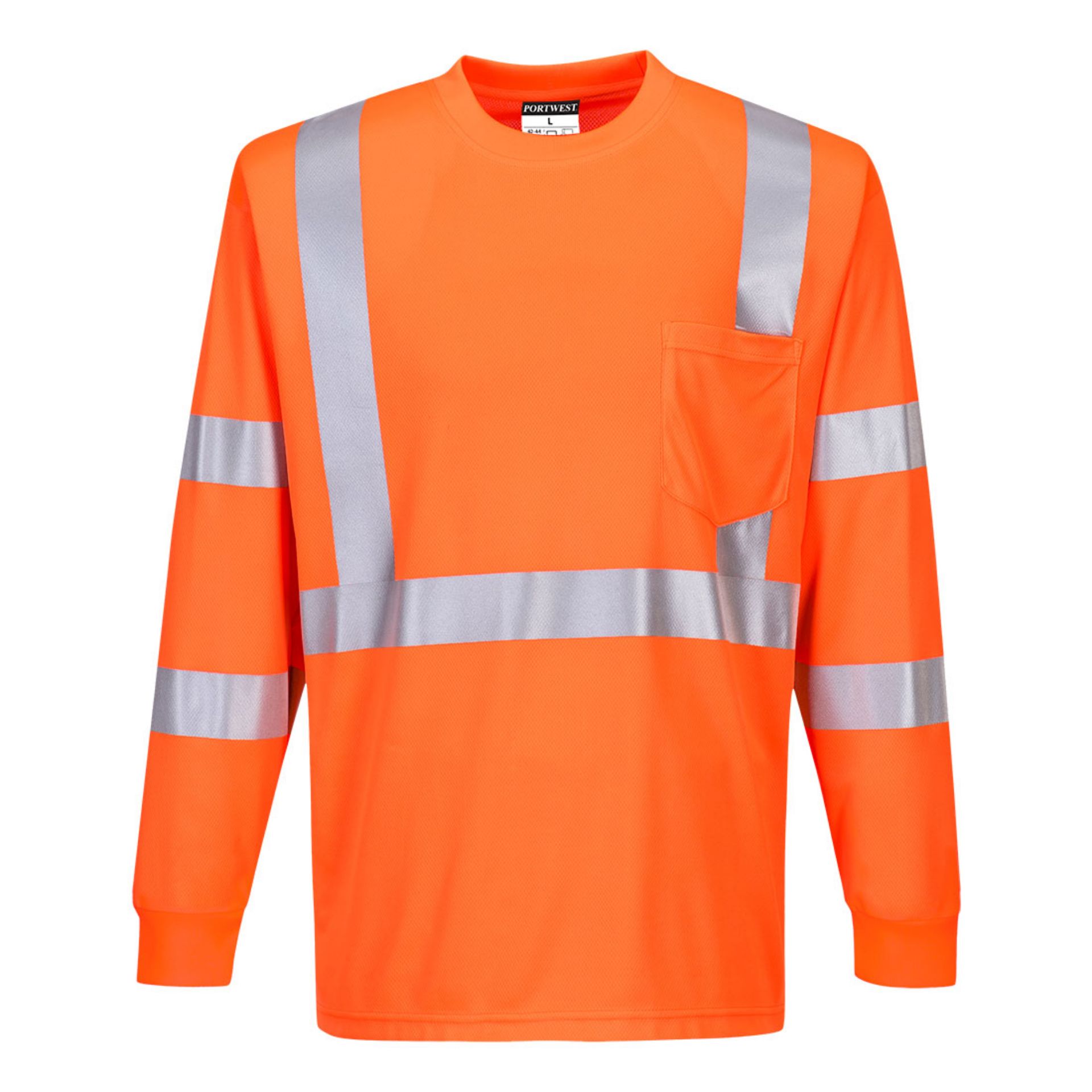 Picture of Portwest S192 Hi-Vis Long Sleeve Ribbed Cuff T-Shirt