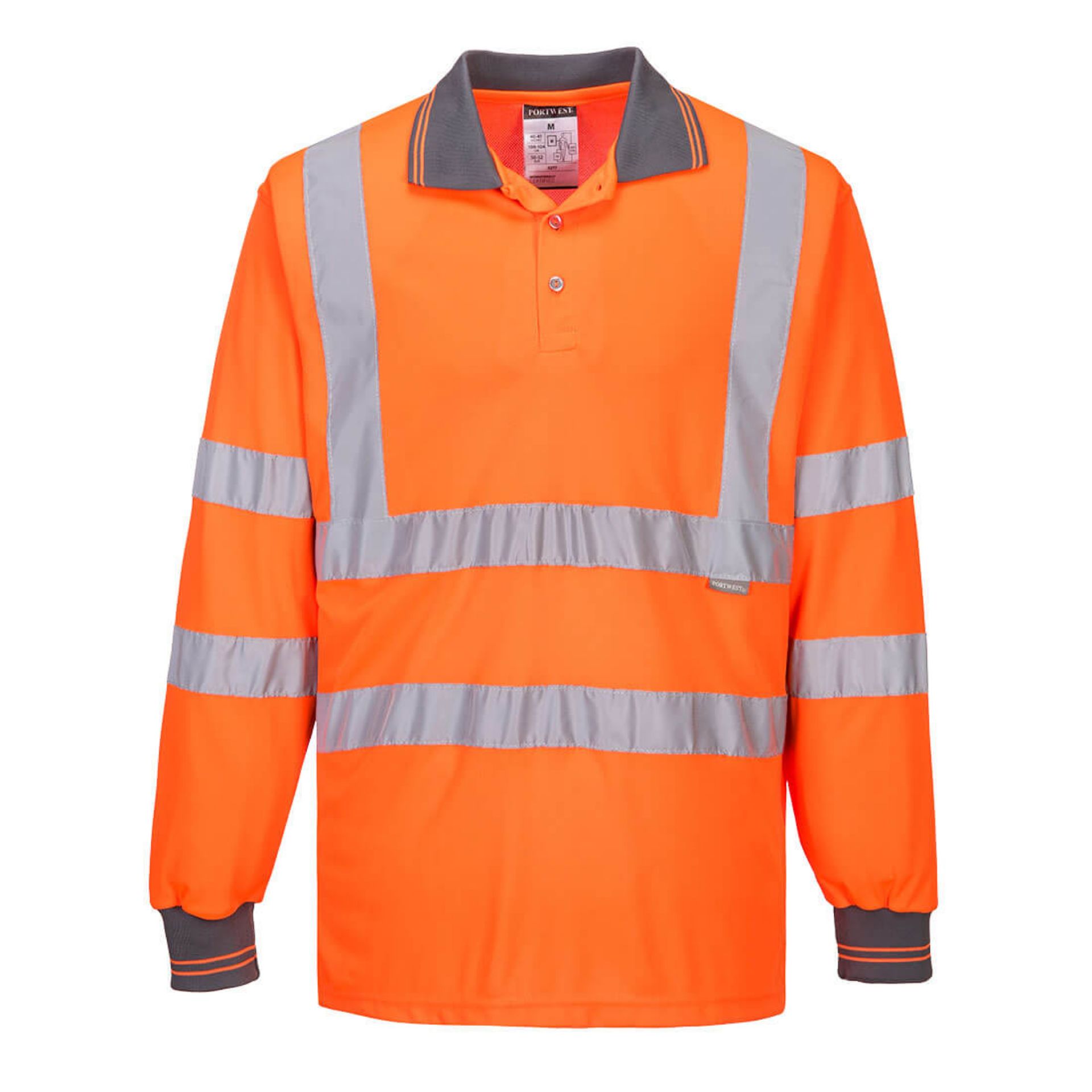 Picture of Portwest S277 Hi-Vis Long Sleeve Polo Shirt