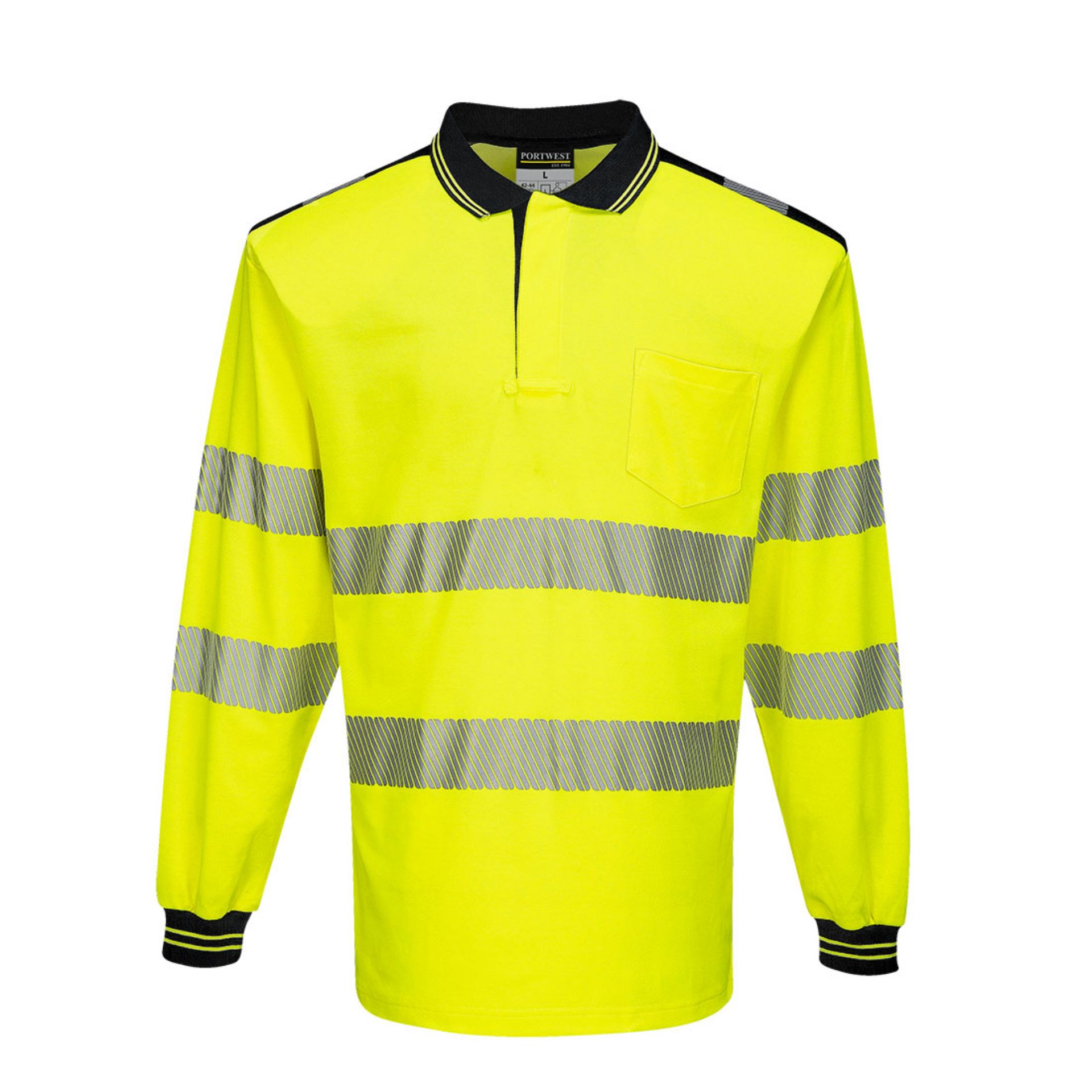 Picture of Portwest T184 PW3 Hi-Vis Long Sleeve Polo Shirt