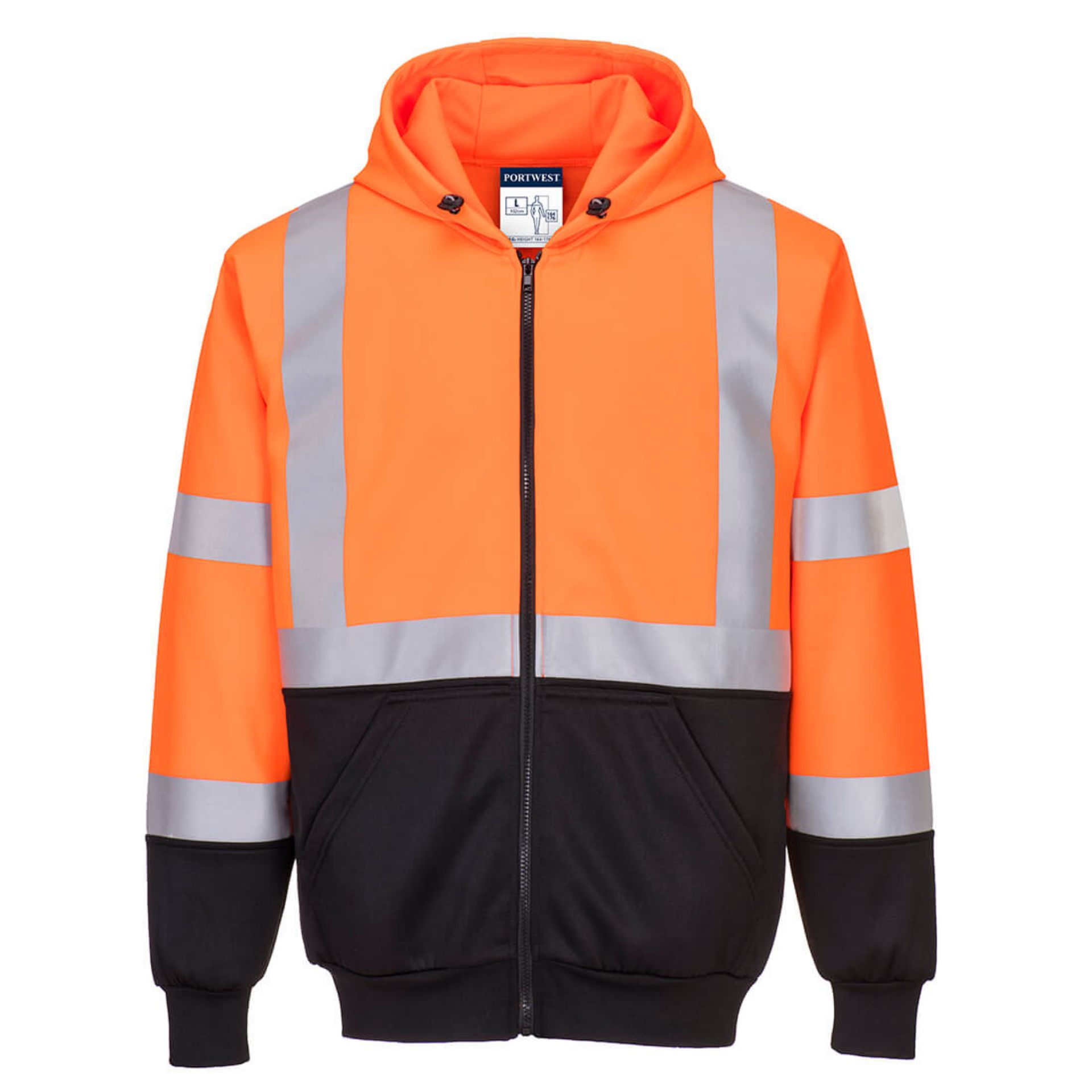 Picture of Portwest UB315 Hi-Vis Two-Tone Zipped Hoodie
