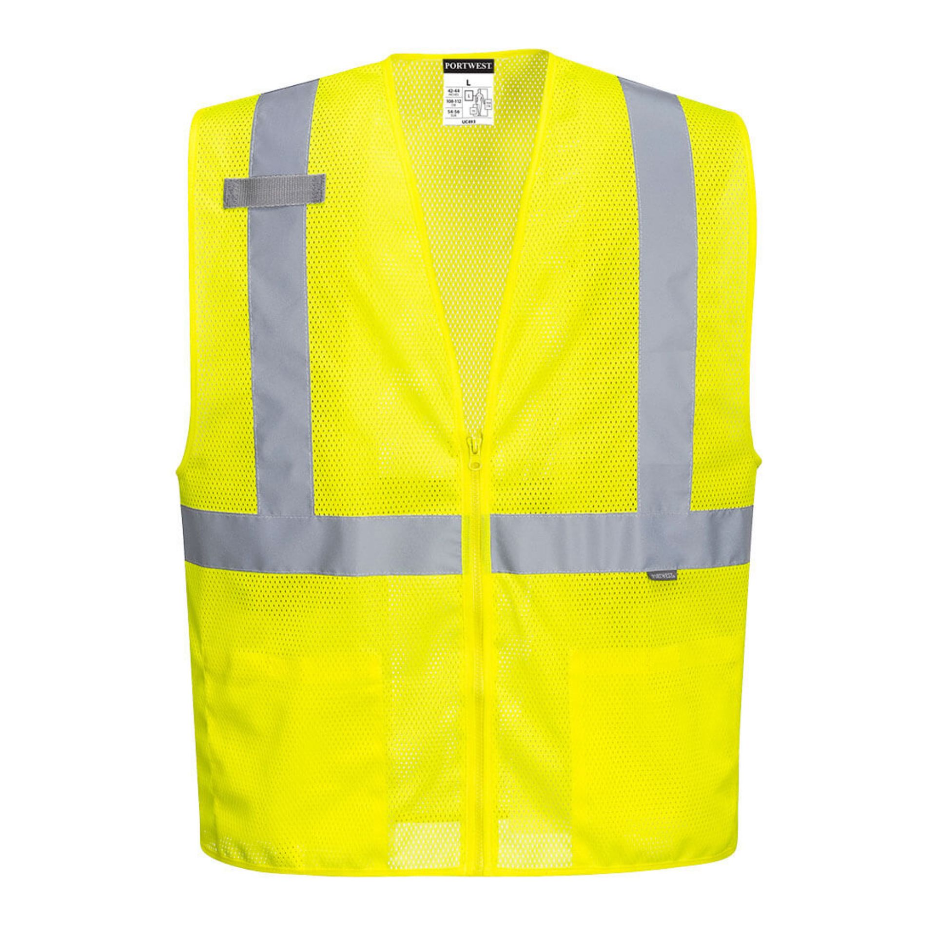 Picture of Portwest UC493 Economy Mesh Zipper Vest