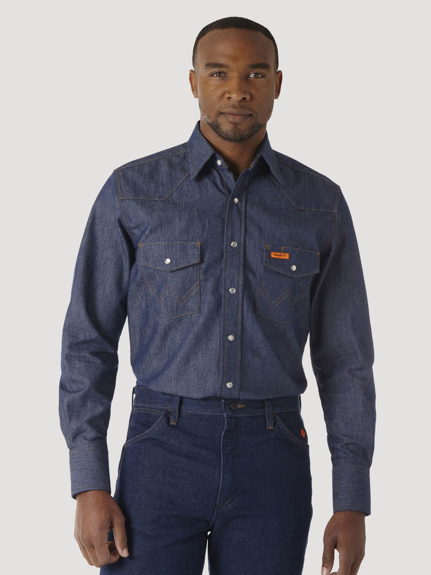 Picture of Wrangler FR12127 FR Flame Resistant Long Sleeve Twill Work Shirt