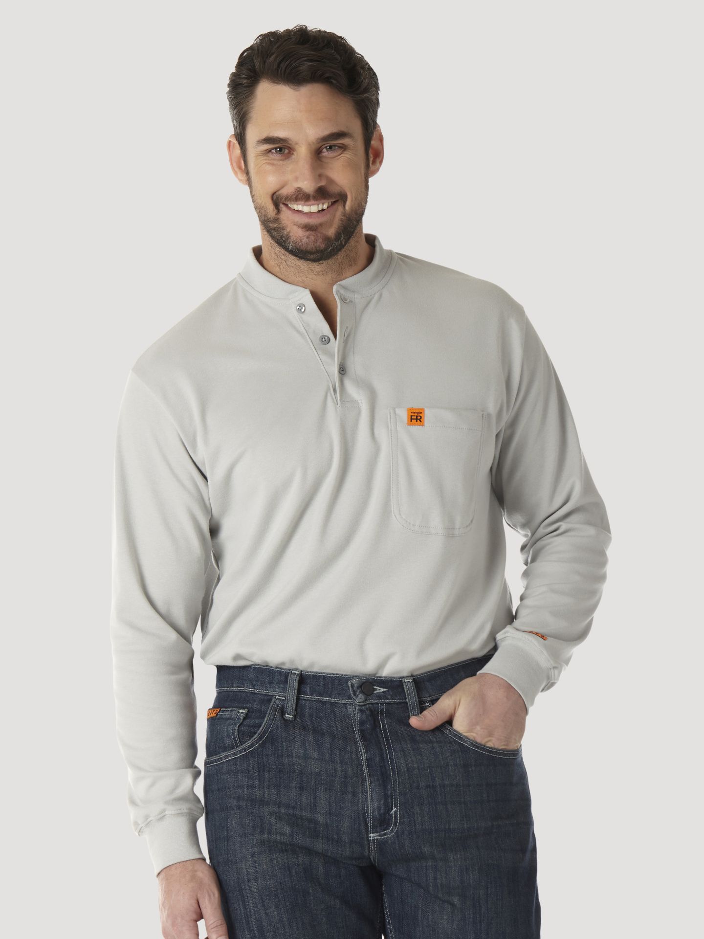 Picture of Wrangler FR3W8 FR Flame Resistant Long Sleeve Henley