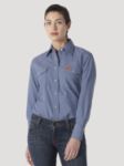 Picture of Wrangler FRLW11B Womens FR Flame Resistant Work Shirt Snaps