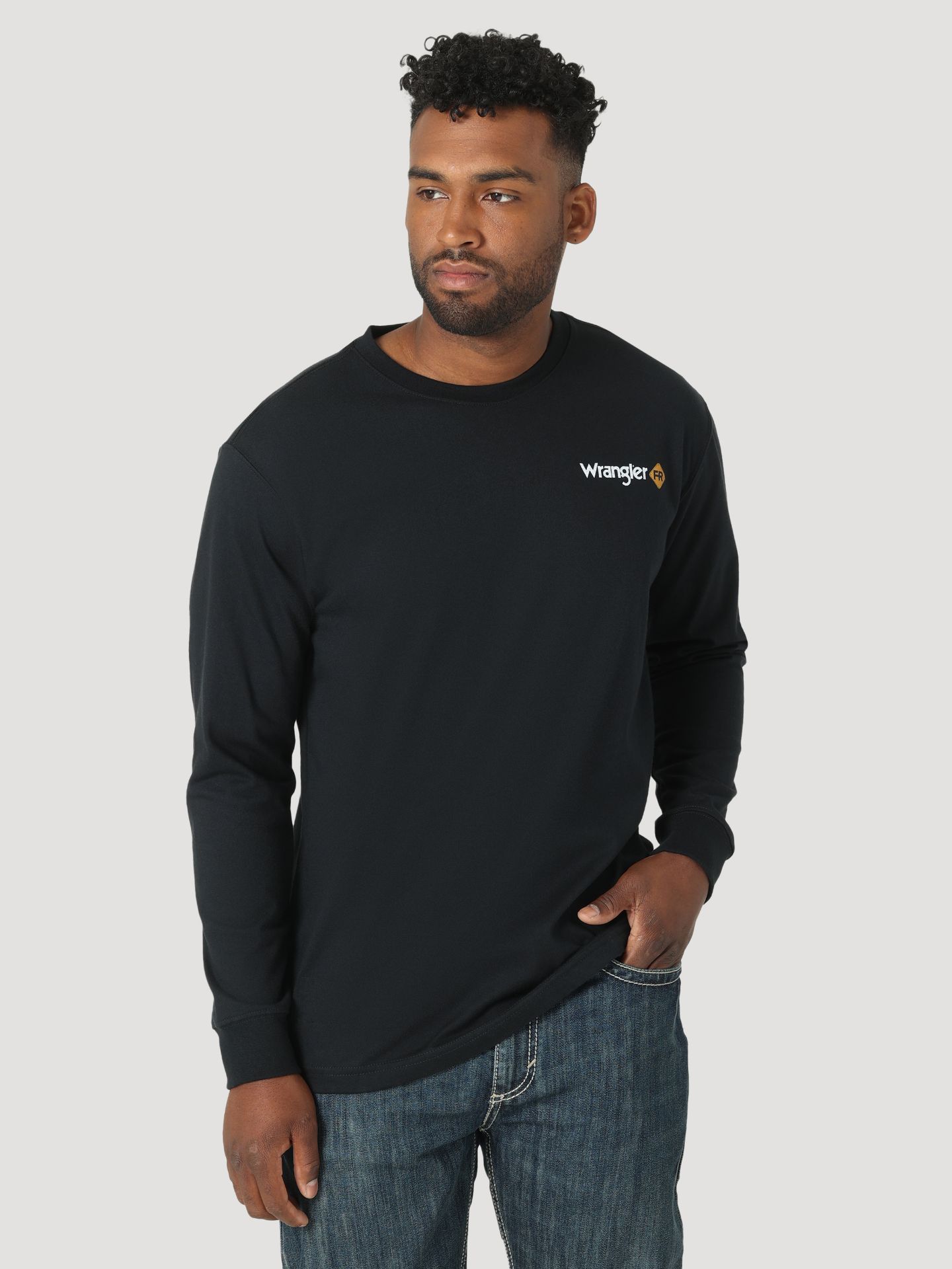 Picture of Wrangler 112317443 FR Long Sleeve Graphic Tee