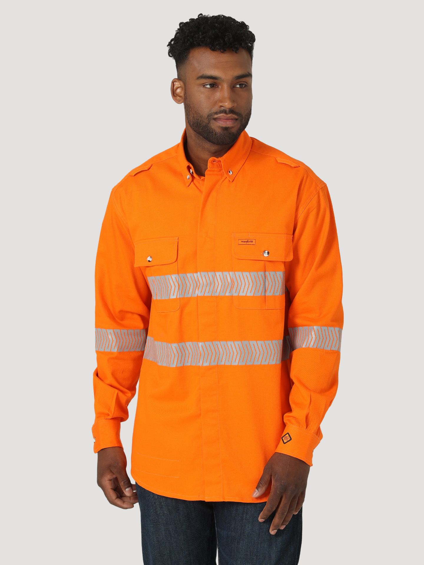 Picture of Wrangler 112317760 FR High Visibility Work Shirt