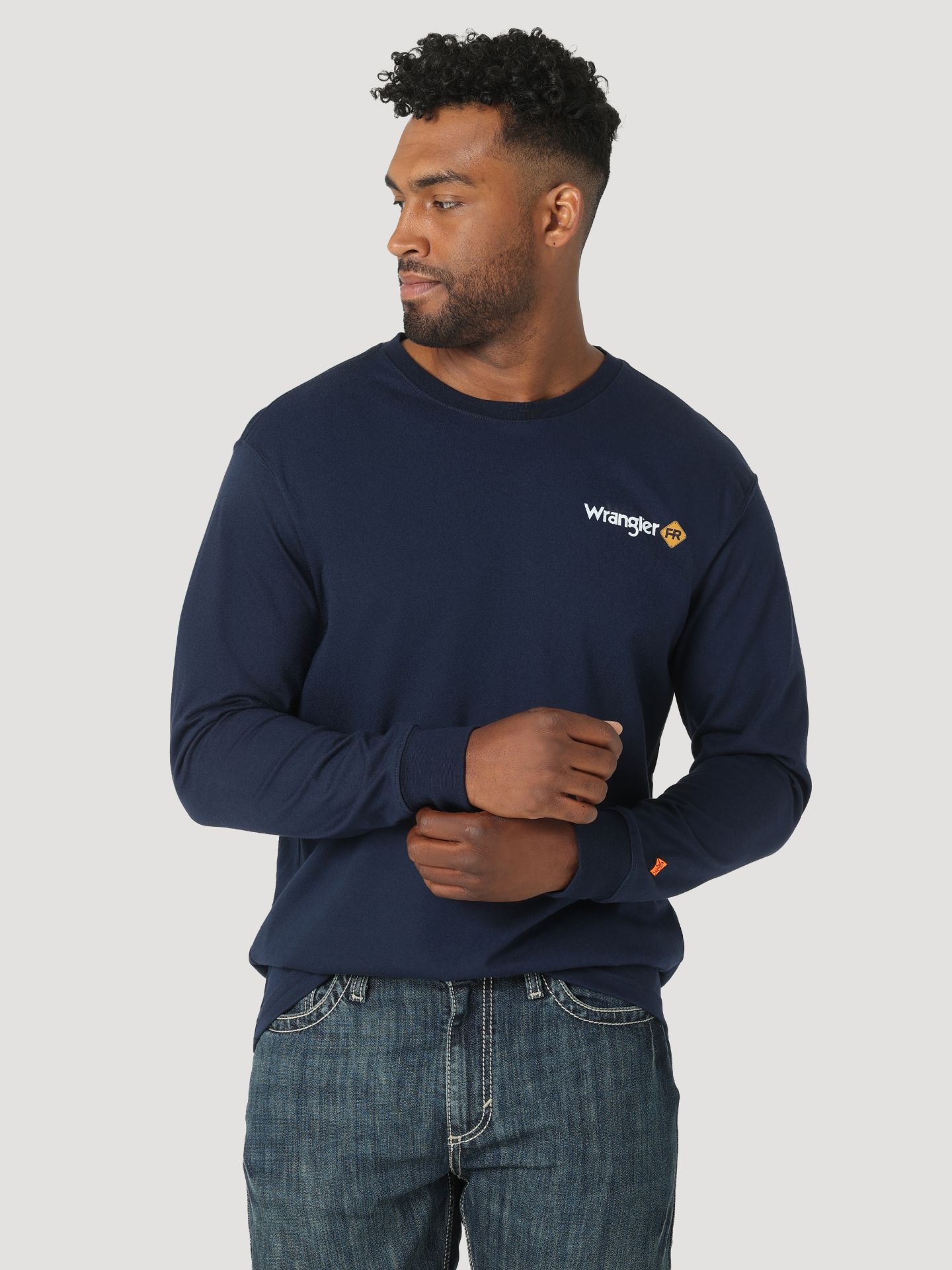 Picture of Wrangler 112317761 FR Long Sleeve Graphic Tee