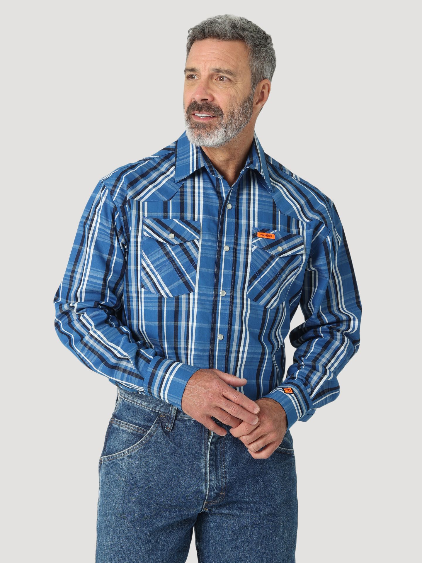 Picture of Wrangler 112319161 FR Western Snap Shirt