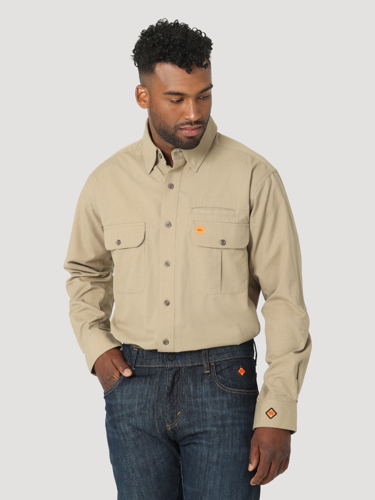 Picture of Wrangler 112319239 FR Vented Work Shirt