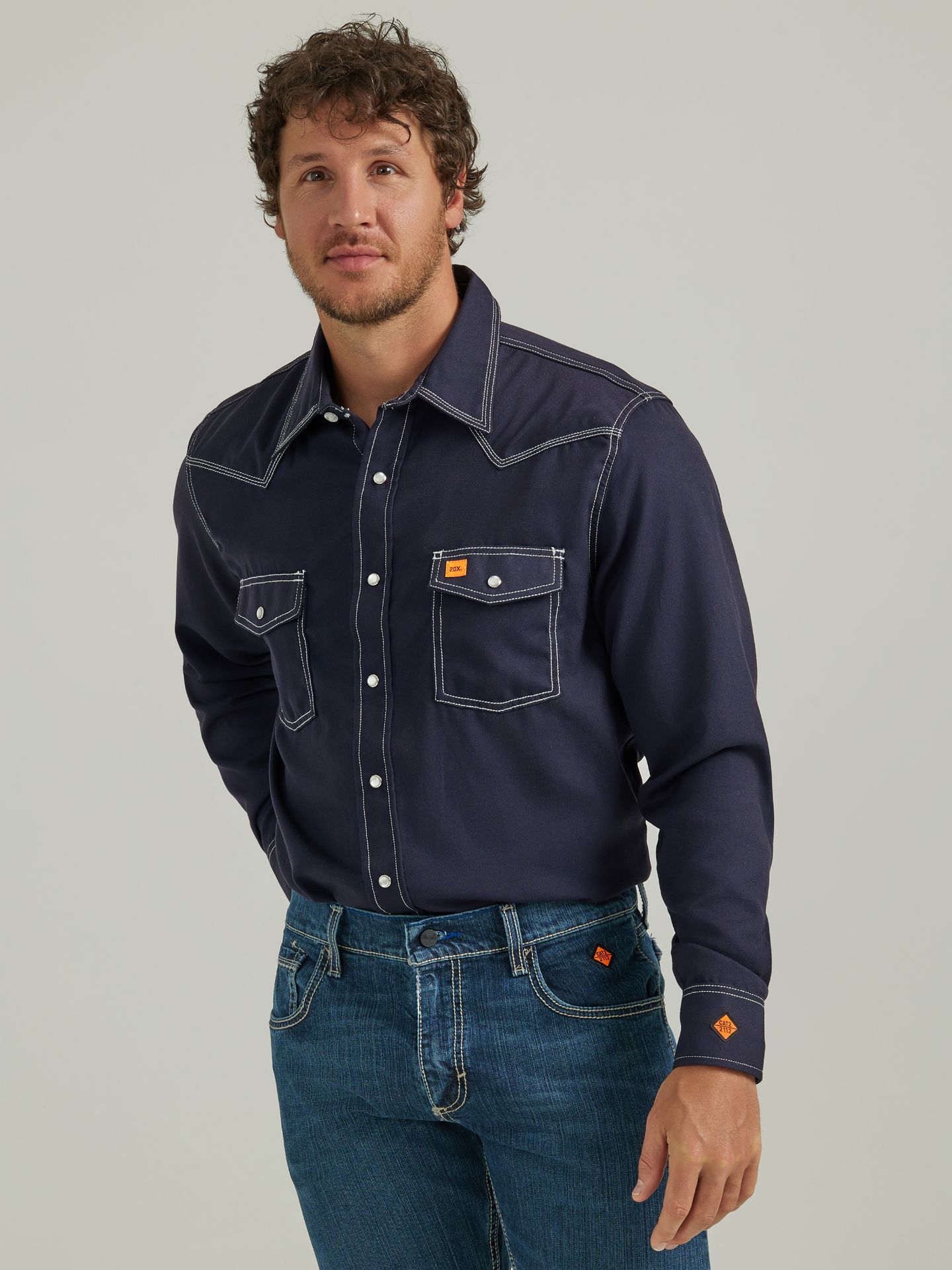 Picture of Wrangler 112337760 FR Flame Resistant 20X Snap Long Sleeve Shirt
