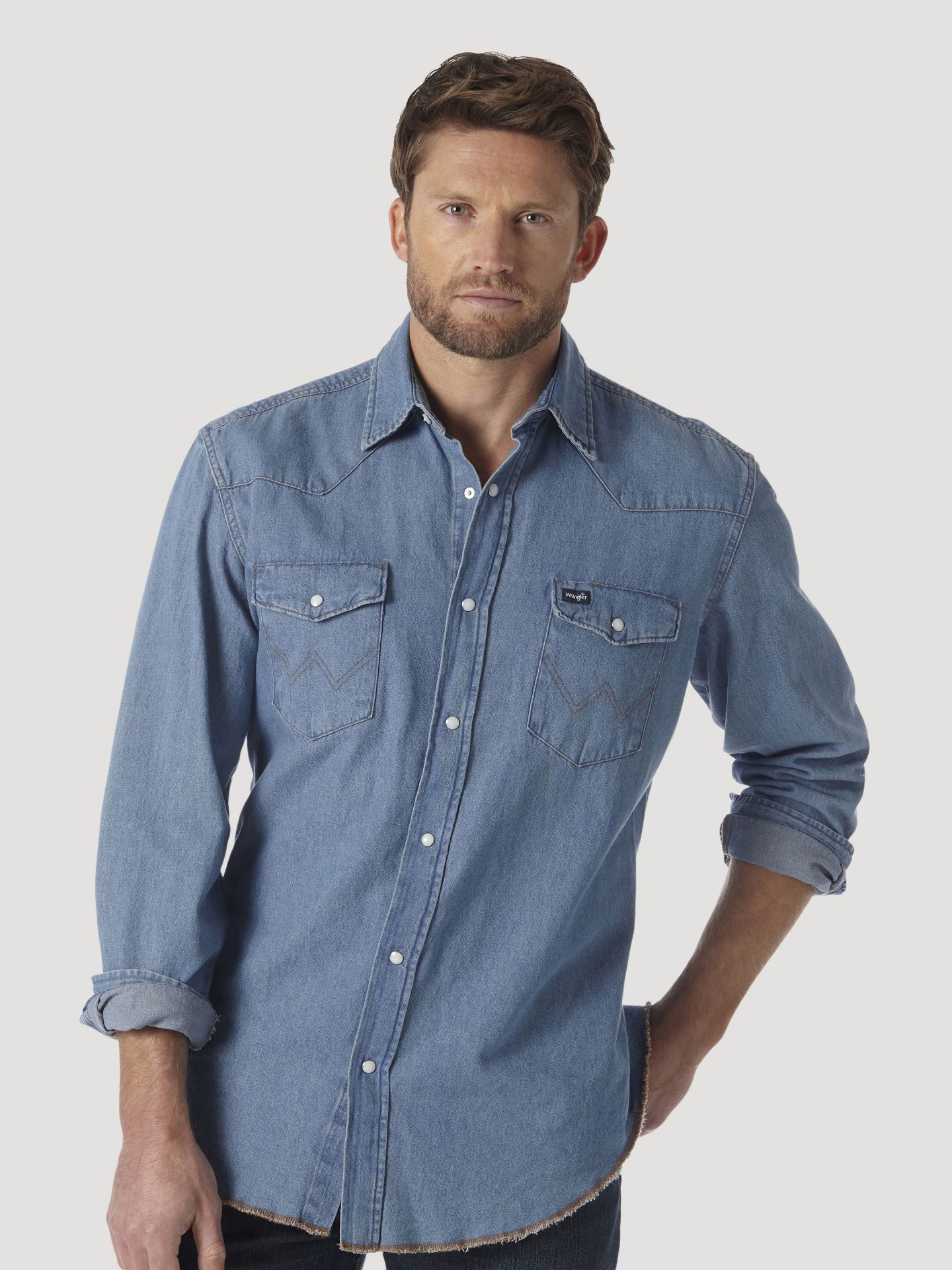 Picture of Wrangler 70127 Mens Authentic Cowboy Cut® Work Shirt