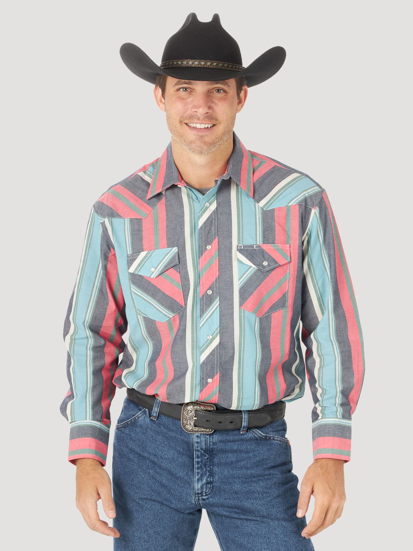 Picture of Wrangler 71130 Dress Western Basic Shirt - Long Sleeves