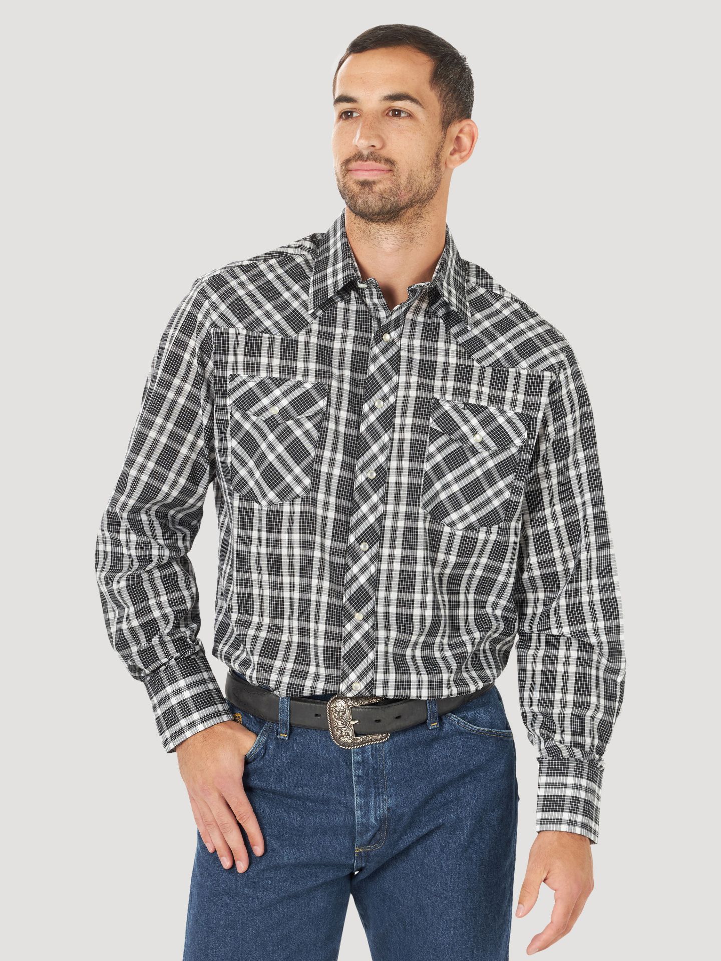 Picture of Wrangler 75932 Sport Western Snap Shirt - Long Sleeves (Big & Tall Sizes)