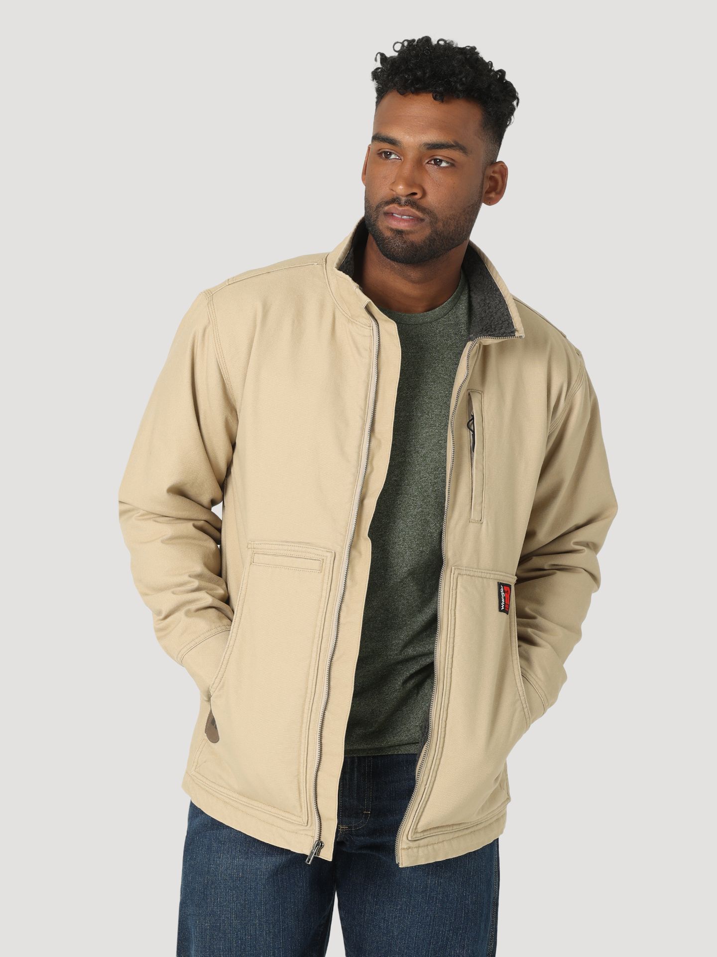Picture of Wrangler 112318475 Riggs Workwear® Sherpa Lined Canvas Jacket