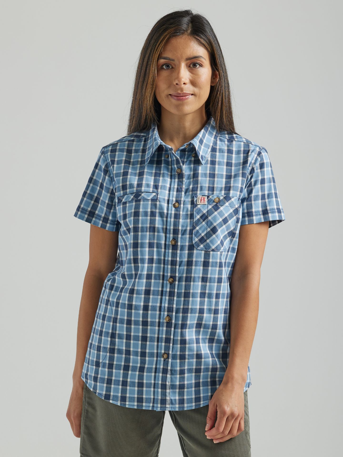 Picture of Wrangler 112325690 Riggs Workwear® Womens Foreman Plaid Shirt
