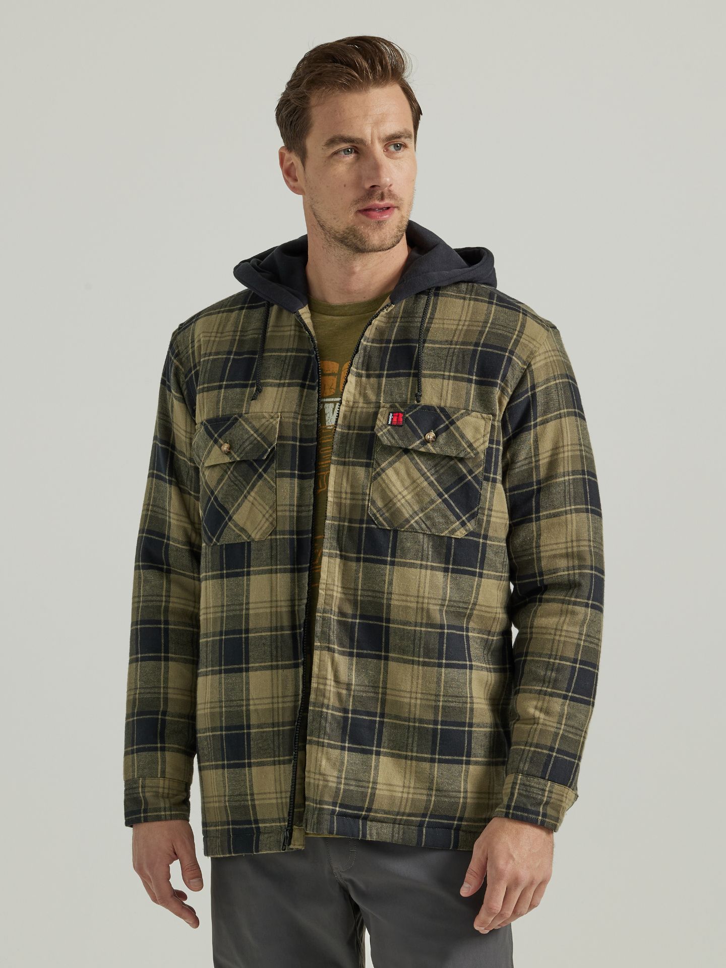 Picture of Wrangler 112330072 Riggs Workwear® Flannel Hooded Jacket