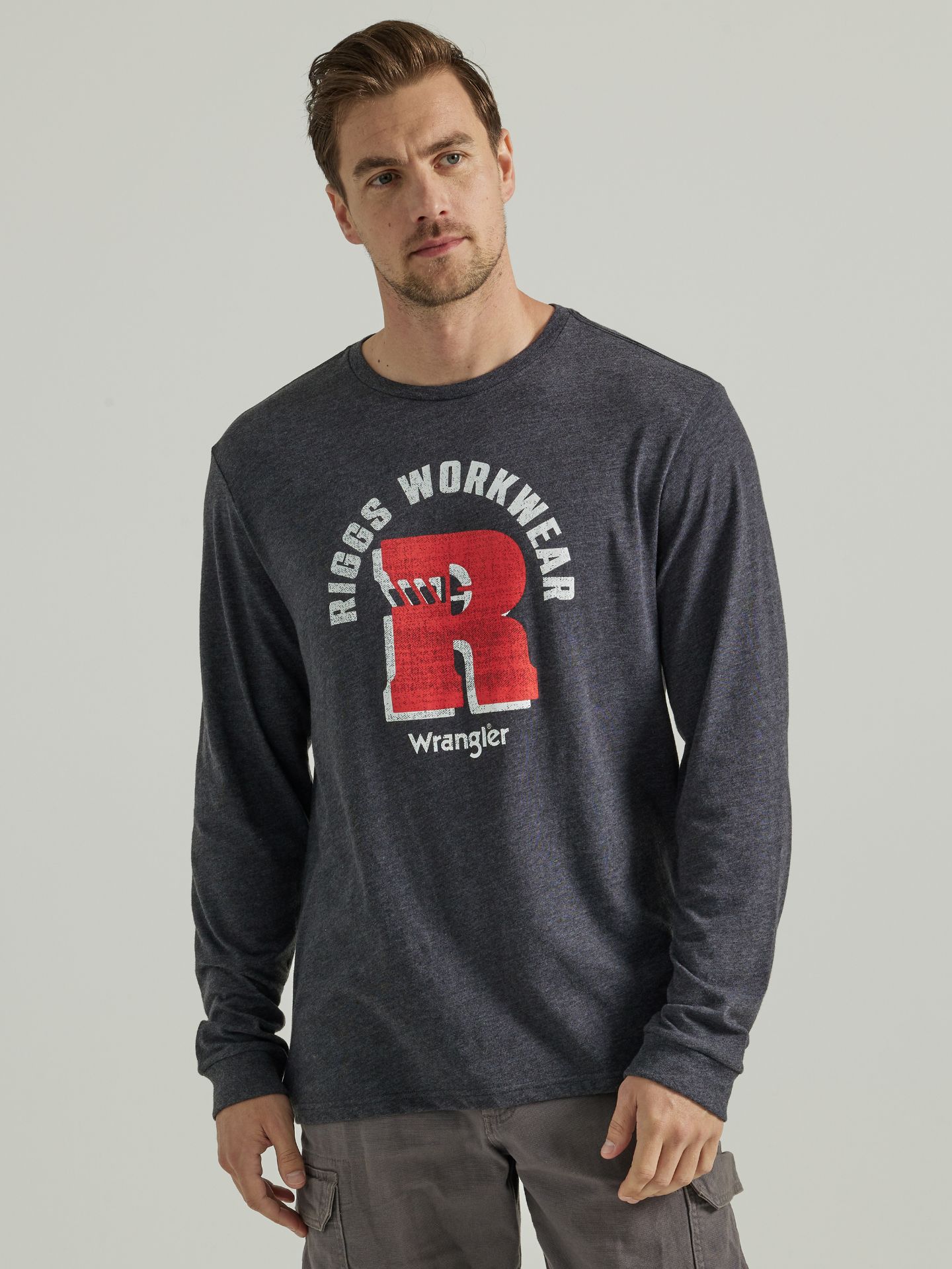 Picture of Wrangler 112336714 RIGGS WORKWEAR Relaxed Long Sleeve T-Shirt with Wrangler Logo