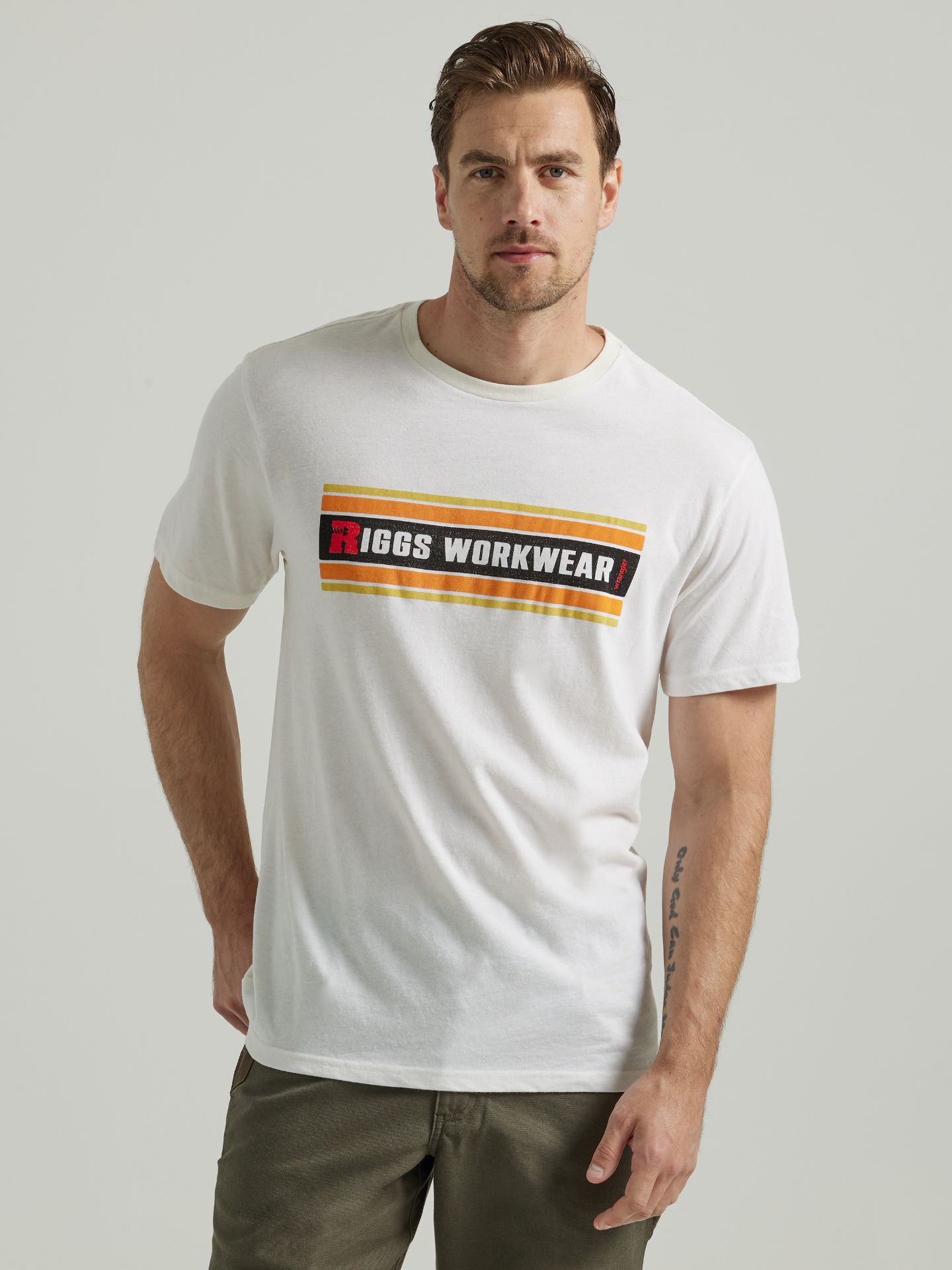 Picture of Wrangler 112336734 RIGGS WORKWEAR Relaxed Short Sleeve T-Shirt with Wrangler Bars Logo