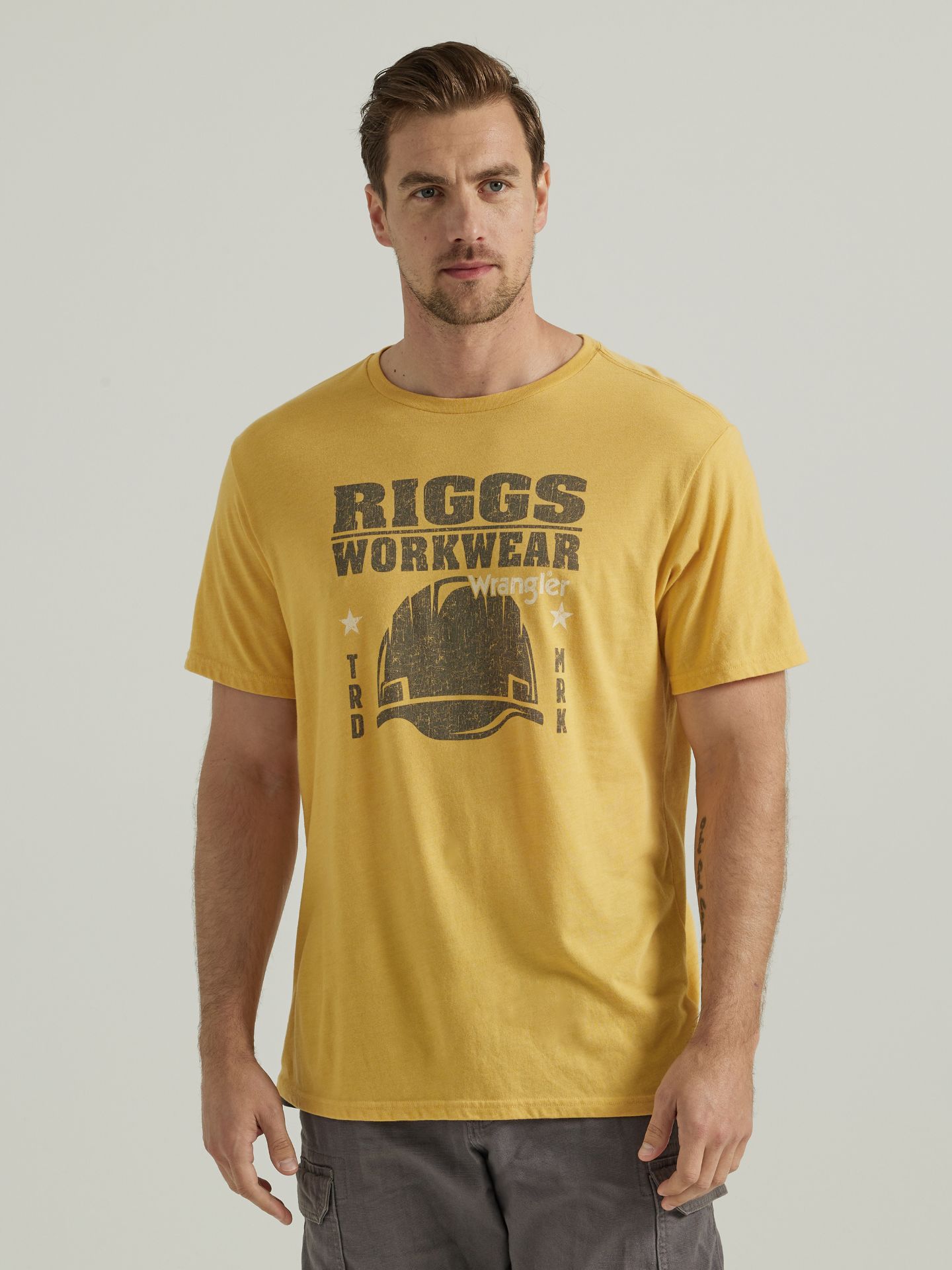 Picture of Wrangler 112336752 RIGGS WORKWEAR Relaxed Short Sleeve T-Shirt with Hard Hat Graphic