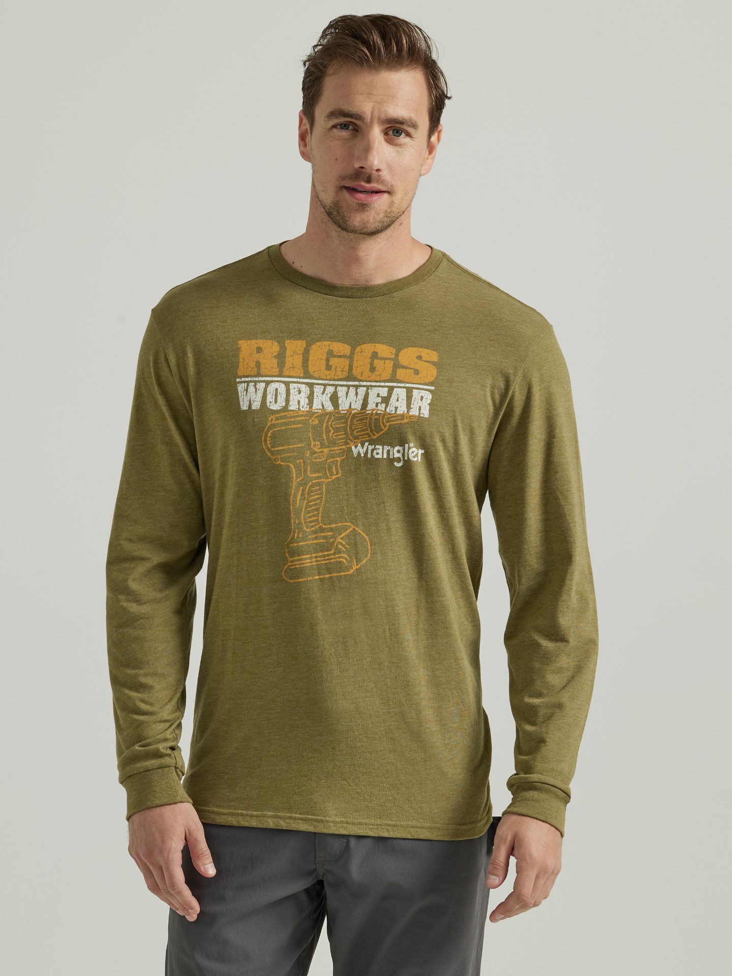 Picture of Wrangler 112336765 RIGGS WORKWEAR Relaxed Long Sleeve T-Shirt with Drill Graphic