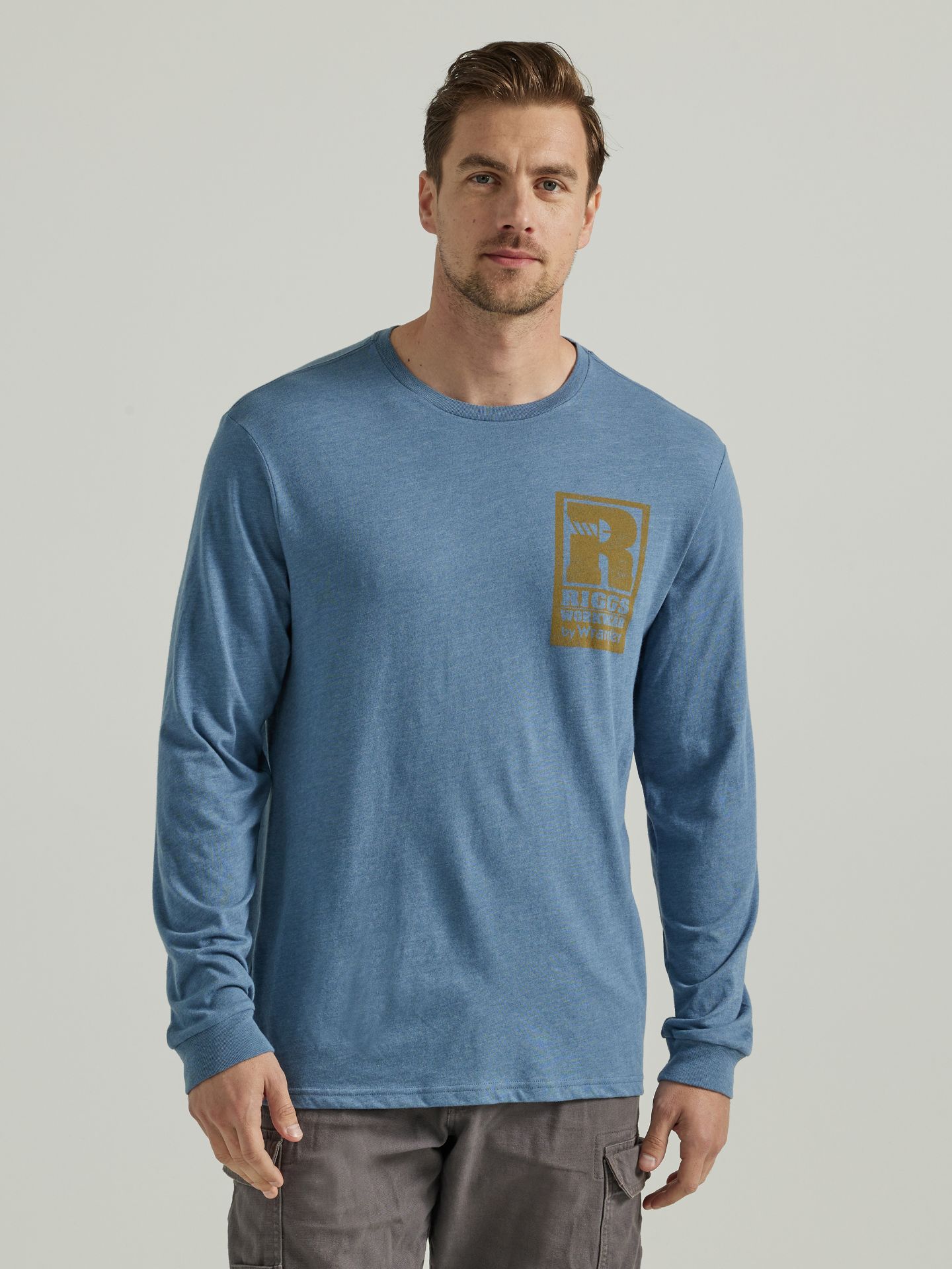 Picture of Wrangler 112336766 RIGGS WORKWEAR Relaxed Long Sleeve T-Shirt with RIGGS Logo