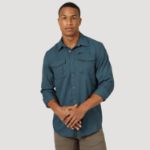 Picture of Wrangler NSB73 Wrangler Outdoor Flap Pocket Hike Shirt